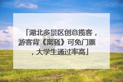湖北多景区创意揽客，游客背《离骚》可免门票，大学生通过率高